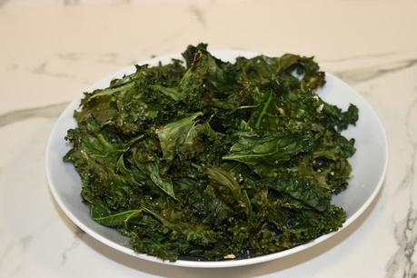 Chips de Kale con parmesano Chips de Kale con parmesano