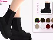Sims Shoes: Women's Platform Leather Chelsea Boots