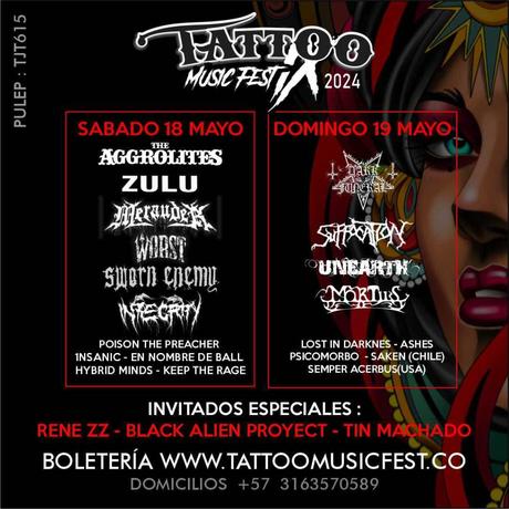Tattoo Music Fest celebra su novena edición el próximo 18 y 19 de mayo en Corferias
