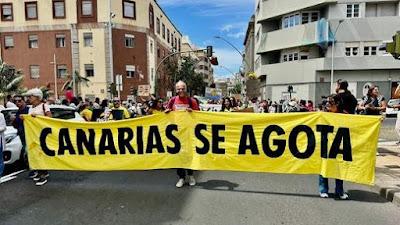 Canarias protestó contra el turismo masivo.