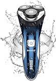 SweetLF [2023 NUEVO] Afeitadora Eléctrica Hombre en Seco y Húmedo, Máquina de Afeitar Recargable con Cabezales Giratorios 3D, 100% Impermeable y Duración de batería 120 min, Modelo SWS7105 (Azul)