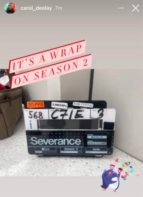 ‘Severance’ finaliza el rodaje de su segunda temporada y estará lista para su estreno a finales de año.