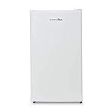 UNIVERSALBLUE Frigorífico Bajo Encimera Blanco | Frigorífico Mini 90L | Friforífico Pequeño Puerta Reversible | Nevera Bajo Consumo | Zona fría de 0º a -3º | Fácil Almacenamiento | Con Luz Interior