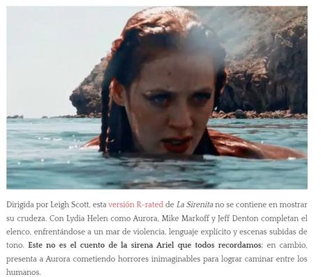LA SIRENITA DESATA EL TERROR CON SU NUEVA VERSIÓN CLASIFICADA R POR SU ALTA DOSIS DE VIOLENCIA