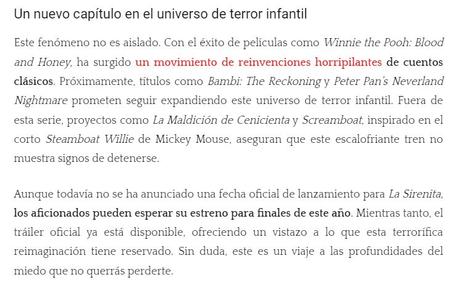LA SIRENITA DESATA EL TERROR CON SU NUEVA VERSIÓN CLASIFICADA R POR SU ALTA DOSIS DE VIOLENCIA