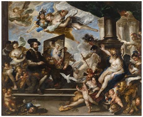 Rubens pintando la alegoría de la paz de Luca Giordano