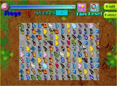 Juego Butterfly Kyodai y material imprimible para colorear mariposas