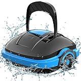 WYBOT Robot de Piscina Inalámbrico Automática 50 mins Succión Potente, Motor Dual, Filtro Fino de 180 μm Aspirador Piscinas para Piscinas sobre/en el Suelo de hasta 50 m²