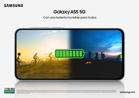 Batería optimizada y rendimiento perfecto: Descubre los nuevos Galaxy A Galaxy A55 5G_Feature Visual_Battery_2P_RGB