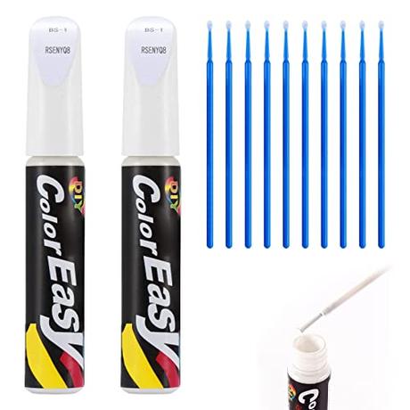 Bolígrafo Reparador, Arañazos Coche, Bolígrafo Retoque Coche, 2PCS Rotulador Retoque Pintura Coche, Bolígrafo Quita Arañazos Coche, Rotulador Reparación Arañazos Coche (Blanco)