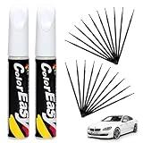 Lápiz de Retoque,2PCS Pintura Retocar Arañazos Coche,Pluma Retoque del Coche,Bolígrafo Reparador Arañazos Coche,Bolígrafo Retoque Coche,Rotulador Arañazos Coche,Reparación Arañazos Coche,Blanco