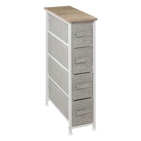5five - Mueble de 4 cajones en Tejido Gris Claro