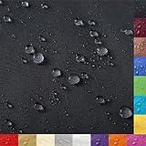 ZHhan Tejido de poliéster impermeable, columna de agua de 12.000 mm, 150 cm de ancho, cantidad = metro, medida por metro, impermeable, resistente al desgarro, duradero, tejido exterior (negro, 1,5 m)