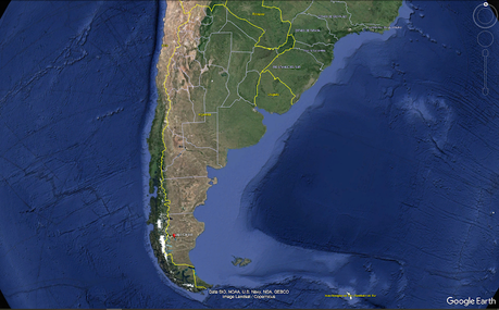 Pasando por el Lago Cardiel