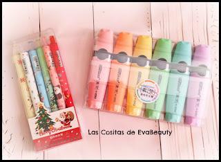 Pack de boligrafos navideños y marcadores en Shein boligrafos, marcadores, papeleria bonita, papeleria kawaii, low cost, beautyblogger, compras, shein, haul, blogger, blog de belleza