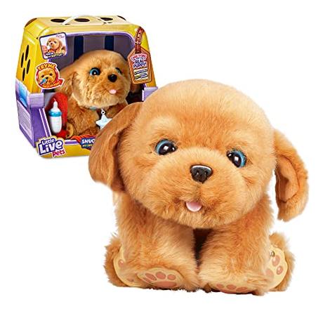 Little Live Pets - Sleepy Puppy, mascota interactiva para niños, perrito de juguete realista, perro de peluche que duerme, es blandito y tiene sonido, a partir de 4 años, Famosa, (700013210)