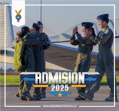 Se comparte invitación para participar del proceso de admisión a la Escuela de Aviación de la Fuerza Aérea de Chile.