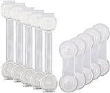 BillyBath Seguridad Puertas Niños 10pcs, Cierre Seguridad Cajones Bebe Protector Cierres Para Armarios, Wc, Cocinas, Puertas Y Ventanas, Nevera, Proteccion Bebes Casa, Transparent