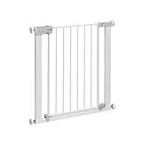 Safety 1st Auto Close barrera de seguridad para niños con sistema de cierre automático, para aperturas de 73-80 cm, extensible hasta 136 cm con extensiones que se venden por separado, en metal blanco