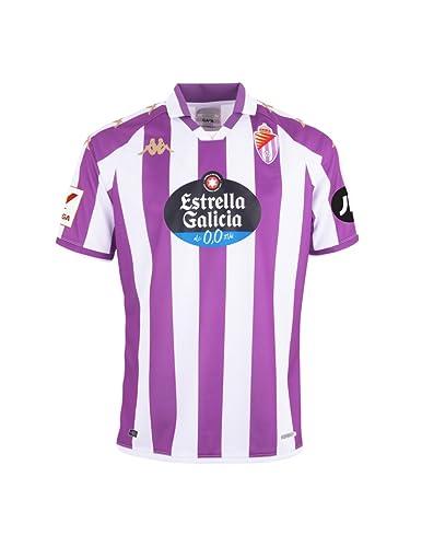 Kappa Kombat Home Real Valladolid 23/24, Camiseta Primera Equipación, Violeta/Blanco, 10Y, Hombre