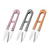 Xnourney Tijeras de Costura,Tijeras de Poda,Cortadoras de Hilo de Doble Punta, Tijeras Cortahilos de Hilo de Bordado Multipropósito Portátiles (3 piezas)