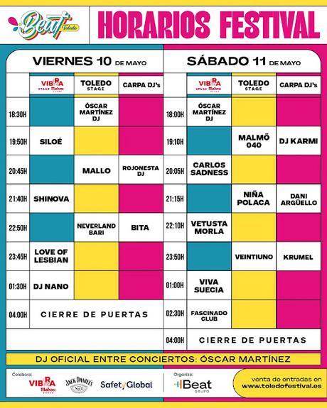 Horarios Toledo Beat Festival 2024