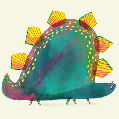 Más dinosaurios coloridos de Anna Süßbauer