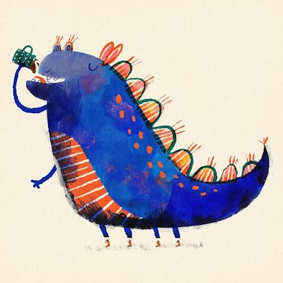 Más dinosaurios coloridos de Anna Süßbauer