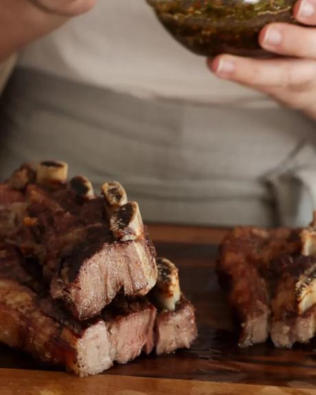 asado al horno cortado
