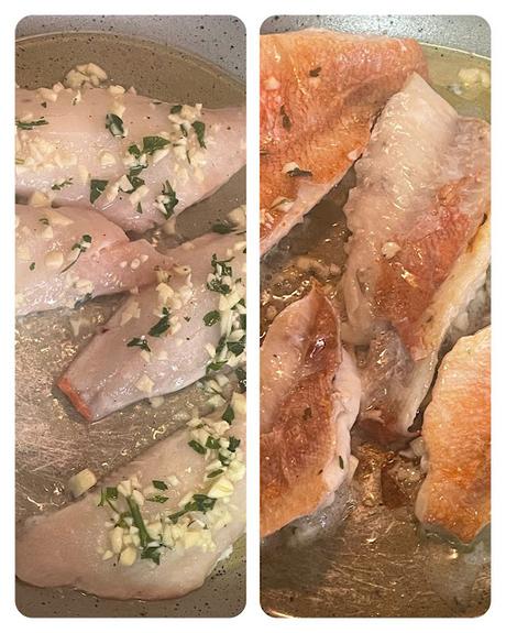 🐡  Gallineta a la plancha 🌶️ 🧂 Con Ajo y Perejil 🧄 🫒 Y Guarnición de patatas 🍋🐡
