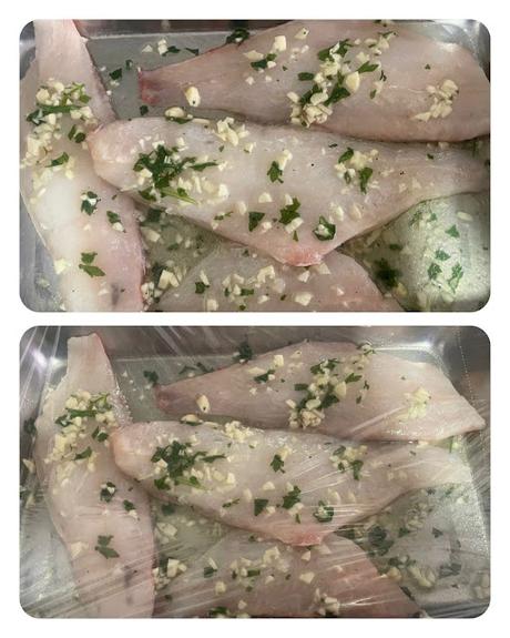 🐡  Gallineta a la plancha 🌶️ 🧂 Con Ajo y Perejil 🧄 🫒 Y Guarnición de patatas 🍋🐡