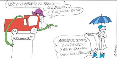 Reacciones ante la continuidad de Sánchez..., e Isabel Ayuso, como si el Día de Madrid fuera su día o ella fuera la reina de Madrid.