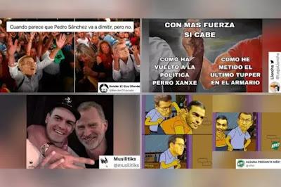 Reacciones ante la continuidad de Sánchez..., e Isabel Ayuso, como si el Día de Madrid fuera su día o ella fuera la reina de Madrid.