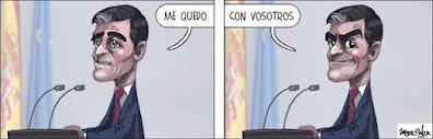 Reacciones ante la continuidad de Sánchez..., e Isabel Ayuso, como si el Día de Madrid fuera su día o ella fuera la reina de Madrid.