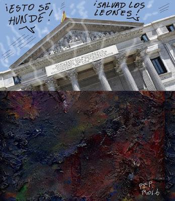 Reacciones ante la continuidad de Sánchez..., e Isabel Ayuso, como si el Día de Madrid fuera su día o ella fuera la reina de Madrid.