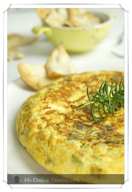 Tortilla de Bacalao y Pimiento Verde