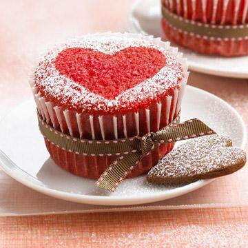 Cupcakes Red Veltet con Corazón