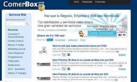 ComerBox Gana dinero realizando tareas o encuentra algún servicio que necesites