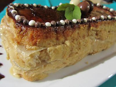 Pudin de pan y peras