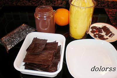 Mil hojas de chocolate con crema de naranja