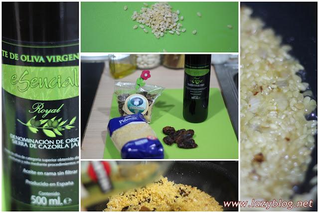 Falso risotto de puntalette con AOVE Royal y vermut