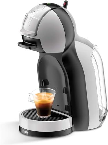 Krups Nescafé Dolce Gusto Mini Me S Cafetera de cápsulas con 15 bares de presión, capacidad 0.8 L, bebidas frías o calientes, modo Eco, Play&Select, Thermoblock, 35 tipos café, Gris antracita