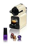 Nespresso De'Longhi Inissia EN80.CW - Cafetera monodosis de cápsulas Nespresso, 19 bares, apagado automático, color crema, Incluye pack de bienvenida con 7 cápsulas