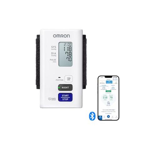 OMRON Nightview Aparato de Presión Arterial, Clínicamente Validado y Completamente Silencioso, para Mediciones Diurnas y Nocturnas con Conexión Bluetooth A, Aplicación Gratuita para Smartphone