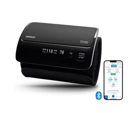 OMRON EVOLV Smart - Monitor de presión arterial inalámbrico todo en uno con Bluetooth, compatible con smartphones