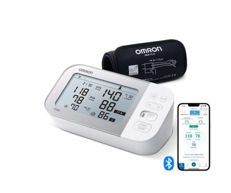 OMRON X7 Smart Tensiómetro de Brazo, monitor para la presión arterial con detector de AFib y Bluetooth, validado clínicamente. AHORA con 6 meses de suscripción OMRON connect Premium GRATIS