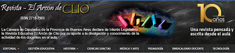 La Revista Educativa El Arcón de Clio es declarada de Intéres Legislativo por la Cámara de Diputados de la Provincia de Buenos Aies