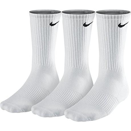 Nike Cushion Crew - Calcetines, Unisex adulto, Blanco / Negro (White / Black), L, 3 unidades