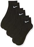 Nike Calcetines para hombre U NK Everyday Cush QTR 3PR, blanco/negro, L (talla fabricante: 42-46)