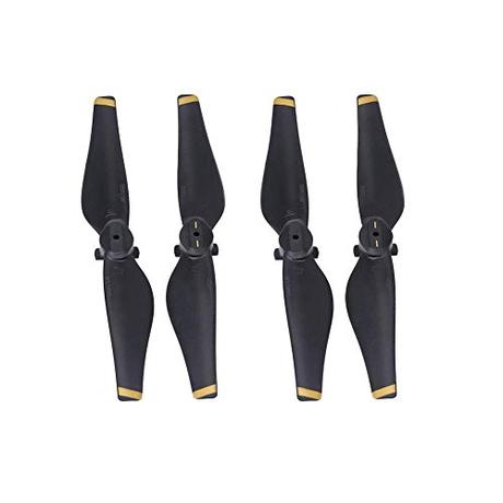 2Pairs DJI Mavic Air Props Blade, CW CCW Hélice de Liberación Rápida Carbon Fibre Propeller Blades RC Drone Quadcopter Accesorio para Mavic Air(Gold Stripe)